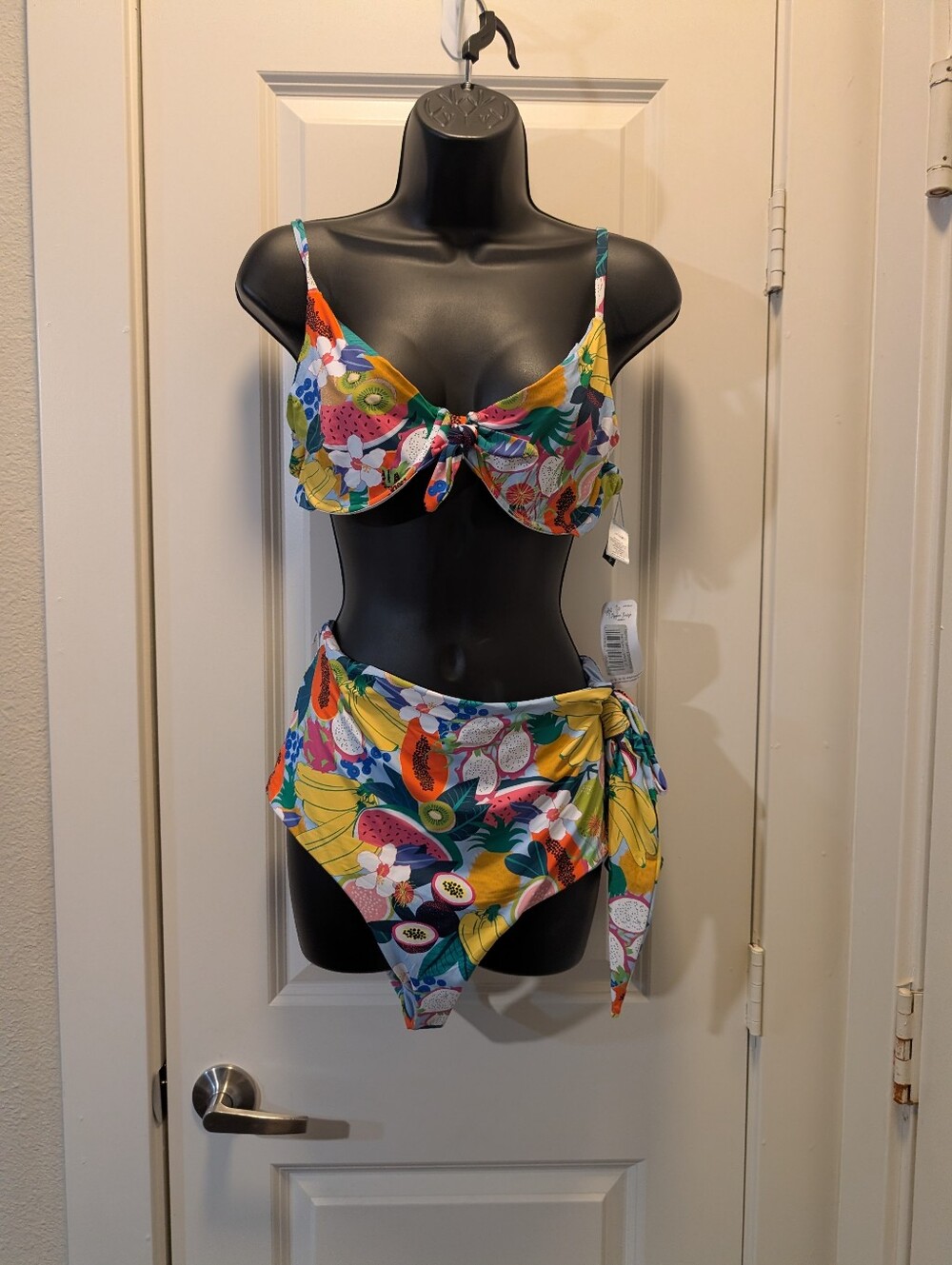Blue Multicolored Fruit Dippin Daisy's Bikini